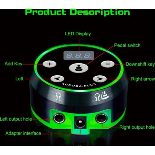 Top Aurora-2 Plus Tattoo Power Supply Upgrade Digital LCD New Mini LED Touch Pad Power Supplies For Tattoo Rotary Machines Pen