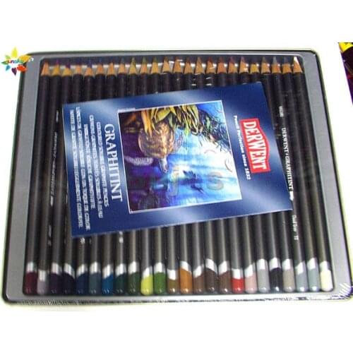 UK Original Derwent 24 color graphitint color pencil hand drawing sketch graphite color pencil Students School Artist Supplies