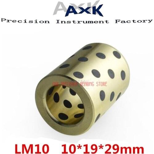 Thrust Bearing 4pcs 10x19x29 Mm Linear Graphite Copper Set Bearing Bushing Oil Self-lubricating Jdb Free Shipping Lm10uu Lm10