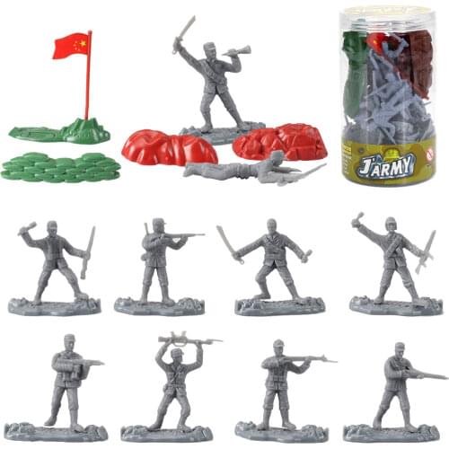 Viikondo Army men Toy-24pcs Chinese Army Eighth Route Army with 10 action figure Play Set&Military Toy for boys