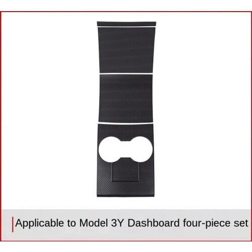 For Tesla Model 3 2017-2020 Model Y Protective Patch central Accessories Carbon Fiber ABS 4PCS/SET