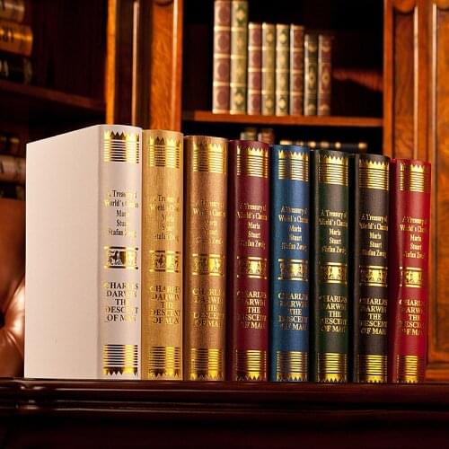 European Darwin Fake Books Decorative Furnish For Bookcase Photography House Ornaments Props Study Simulation Mold 27x17x5.5cm