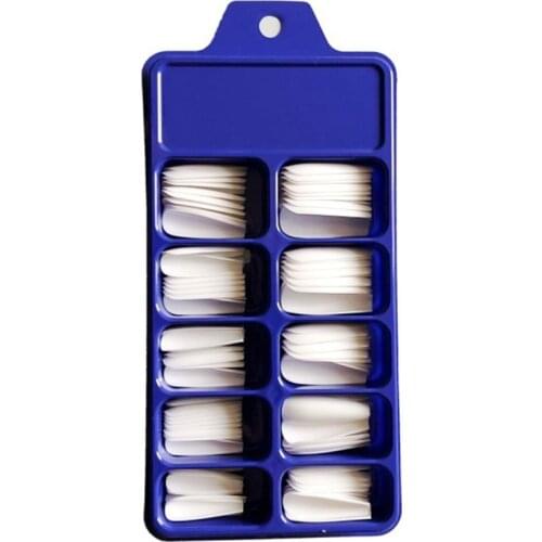 100Pcs Solid Candy Color Full Cover Coffin False Fake Nails Tips Manicure Tools