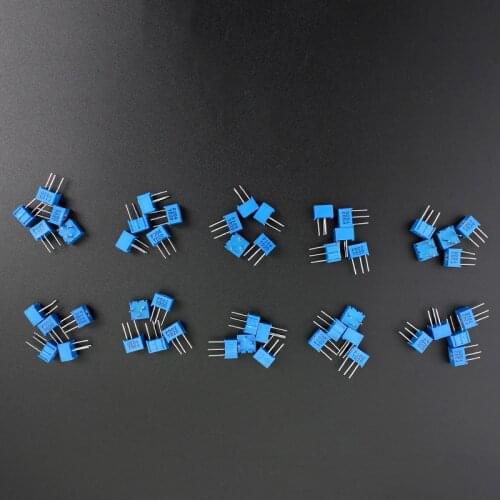 20pcs/Lot 3362P Series Multi-Turn Trimmer potentiometer variable resistor 100R 200R 500R 1K 2K 5K 10K 20K 50K 100K 200K 500K 1M