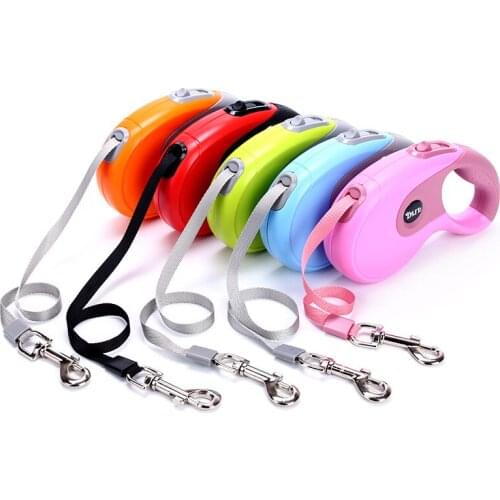 2021 Strong Dog Retractable Leashes Big Size 3M 5M Antiskid Large Dog Cats Walk Automatic Adjustable Collar Leashes Pet Product