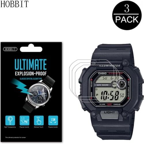 3Pcs 0.15mm Nano Explosion-proof Screen Protector For Casio W-737H W737H 1A2 1A 2A Smart Watch HD Clear Anti-Scratch LCD Film