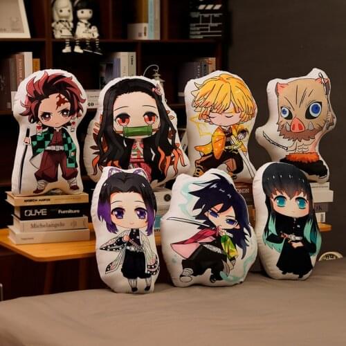 45cmJapanese anime surrounding ghost blade Plush padded pillow cute Tanji Lang Bi Dou two dimensional doll pillow plush toy gift