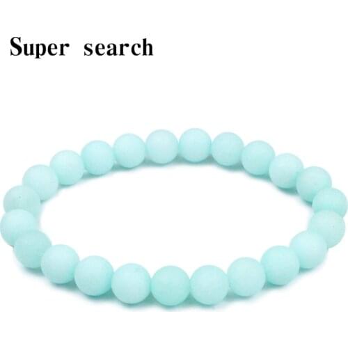 6 8 10 12 mm Frosted Blue River Amazonite matte beads natural stones Round loose beads for jewelry making bracelet wholesale