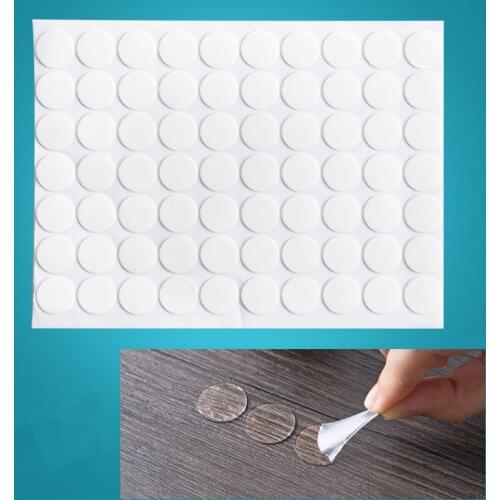 70pcs/Sheet Acrylic Round Transparent Double-sided Stickers Creative Super Sticky Waterproof Film Stickers Wedding Decoration