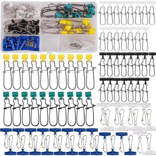 80Pcs/box Fishing Sinker Slider jig fishing rig Sinker Weight Sliding sinker tackle set with Safety Snap Accessories