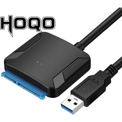 USB 3.0 to SATA 7+15 22 Pin Data Power Cable Adapter for PC Laptop 2.5" 3.5 inch HDD Hard Disk Driver Black Color