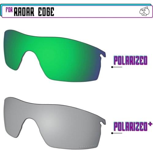 EZReplace Polarized Replacement Lenses for - Oakley Radar Edge Sunglasses - SilverP Plus-Green P