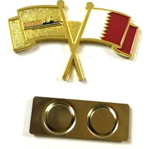 Customized Flag Badge Personality Creative Metallic Paint Magnetic Badges