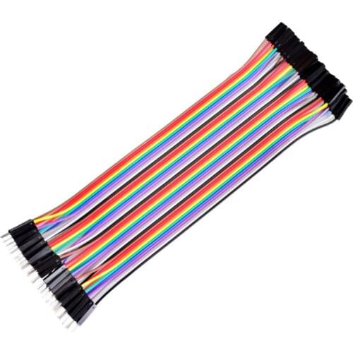 40pcs in Row Dupont Cable 20cm 2.54mm 1pin 1p-1p Female to Male Male to Male Female to Female jumper wire
