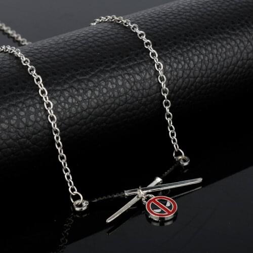 Creative Accessories Necklace Cross Swords Pendant Necklaces Hot Movie Jewelry Long Chain Charm Necklace
