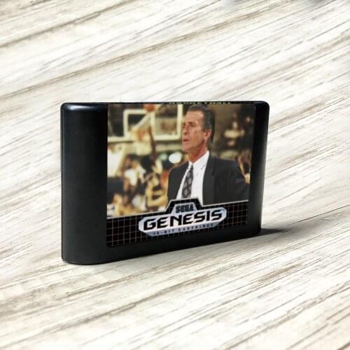 Pat Riley Basketball - USA Label Flashkit MD Electroless Gold PCB Card for Sega Genesis Megadrive Video Game Console