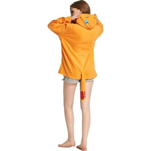 Fire dinosaur Women Men Hoodie Animal Cartoon Jacket Dragon Cosplay Tracksuits Zipper Gardigan Sweatshirts