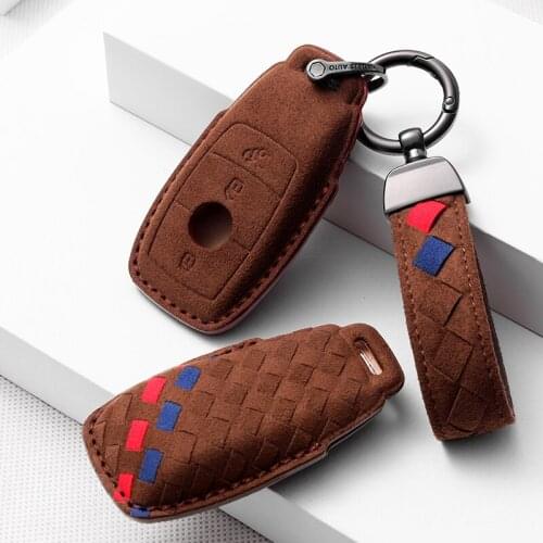 Weave style Turn Fur Car key Case key cover For Mercedes benz W177 W205 W213 W222 2018 A C S GLS Class E class