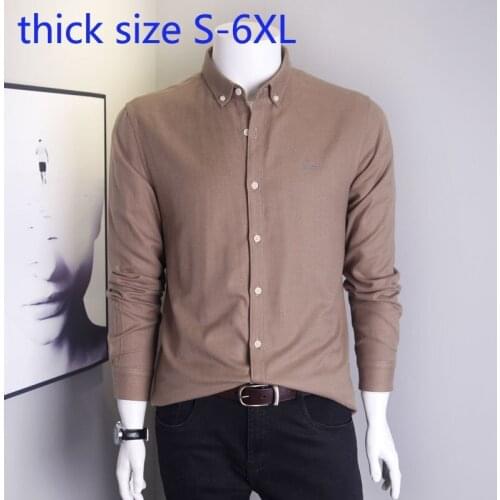New Arrival Thick Warm Autumn And Winter Men Long Sleeve Large Fashion Flannel Casual Shirts Plus Size SMLXL 2XL 3XL 4XL 5XL 6XL