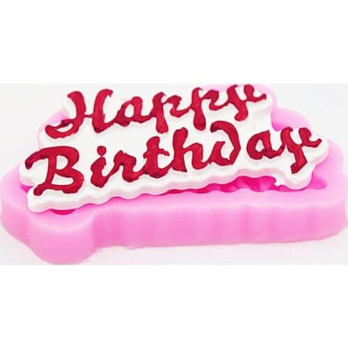Happy Birthday Chocolate Mold Cake Decorative Mold Sugar Mold Silicone Mold P849