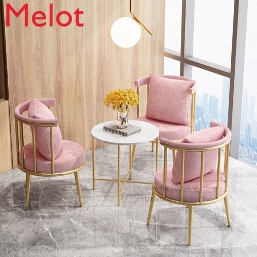 Modern Leisure Chair Luxury Golden Dining Chair Makeup Dresser Chair Fashion Backrest Armchair Cafe Chair