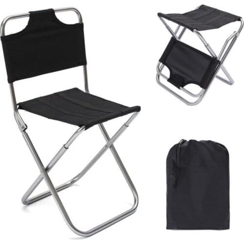Super Light 7075 Aluminum Alloy Folding Chair Outdoor Portable Stool Leisure Fishing Chair Barbecue Stool with Storage Bag