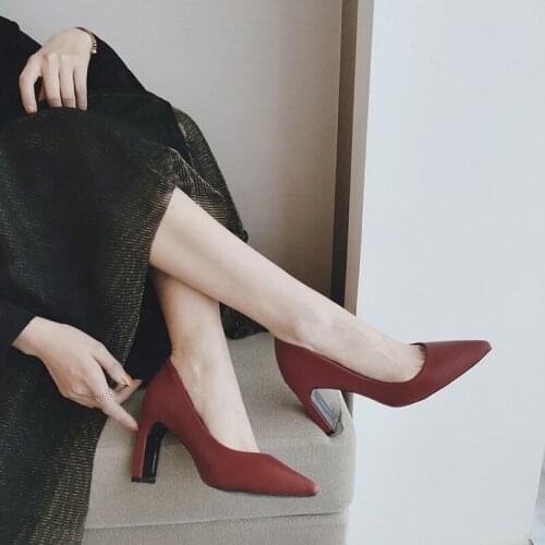 Woman Pointed Toe Dress High Heels Party Wedding Pumps Tacones Talon Femme Sexy Ladies Wedding Shoes Black Heels Zapatos Mujer