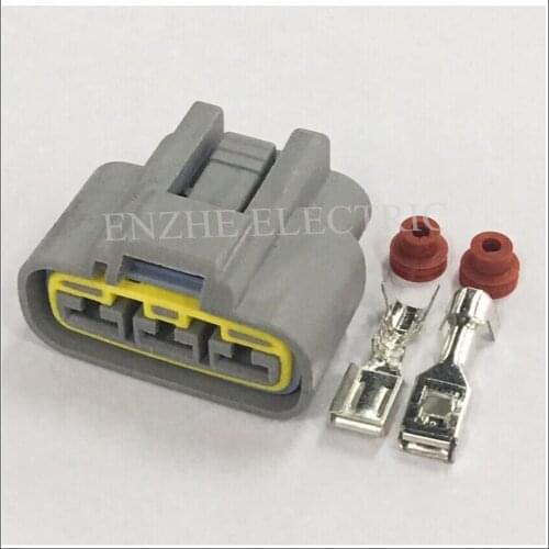 100SET car female cable connector socket 3 pin Connector automotive waterproof plug include terminal and seal DJ70320YC-6.3-21