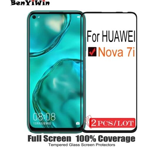 2PCS Original Full Cover Screen Protector Tempered Glass For Huawei Nova 7i Scratch Proof Protective Case Film For Nova7i Glass