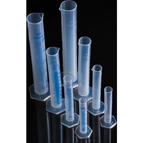 200pcs 10/25/50/100ml Transparent Plastic Measuring Cup Cylinder Trial Liquid Tube Laboratory Test Graduated Jar Tool SN3759
