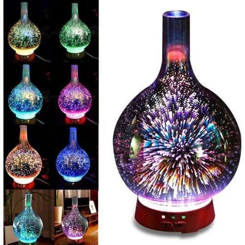 2019 New Fashion LED Light Essential Oil Mist Humidifier Ultrasonic Aroma Diffuser Aromatherapy