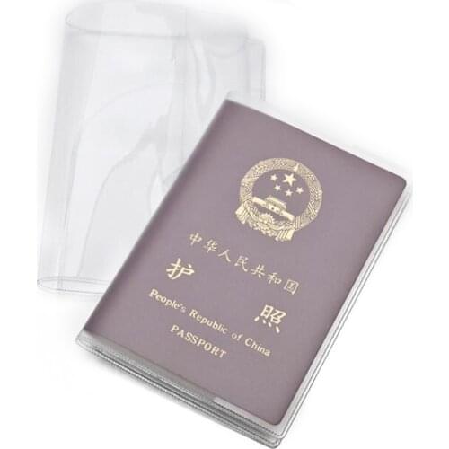 4pcs Passport Cover PVC Waterproof Case for International Certificate Credit Card Documents Holder Protective Case