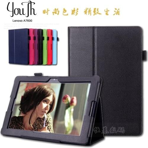 Case for Lenovo Idea Tab A10-70 A7600 A7600-h / A7600-f, Leather Stand Holder Protective Tablet Cover for A7600 10.1 inch