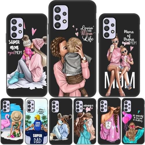 For Samsung Galaxy A32 Case Super Mom Woman Baby Phone Case Cover For Samsung A32 4G A 32 A325F Soft Silicone TPU Painted Fundas