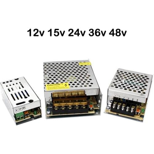 12V 15V 24V 36V 48V Power Supply 1A 2A 3A 5A 6A 8A 10A 12A 15A 20A 30A 40A 50A LED Strip cctv Power Supply Transformer 220V smps