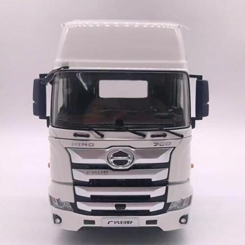 Diecast Alloy Truck 1:24 Scale Hino 700 Tractor Vehicle Model Cars Metal Hot Toys Adult Gifts Static 750 Flatbed Transport Truck