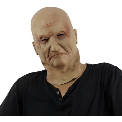Face Mask, Halloween Bareheaded Man Shaped Latex Headgear Cosplay Tools for Women Men