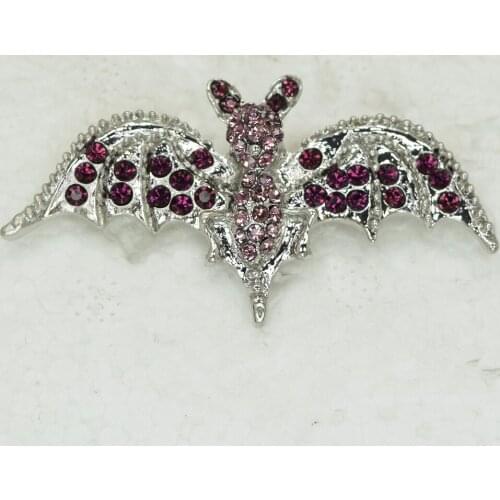 Fashion Brooch Purple Rhinestone Bat Pin brooches C003 D