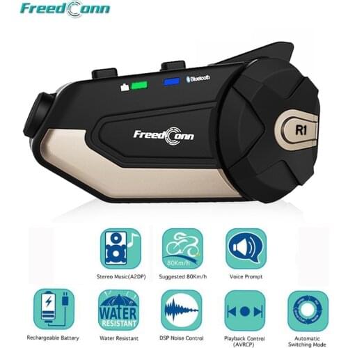 FreedConn R1 Motorcycle Bluetooth Headset Waterproof 1080P HD Video Helmet Wifi Recorder Moto Camera without Intercom Function 9
