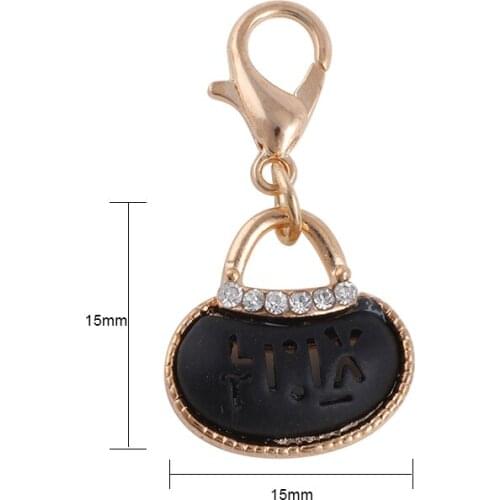 New Fashion Crystal Ladys Handbag Bracelet Charms Pendant With Lobster Clasp Women Jewelry