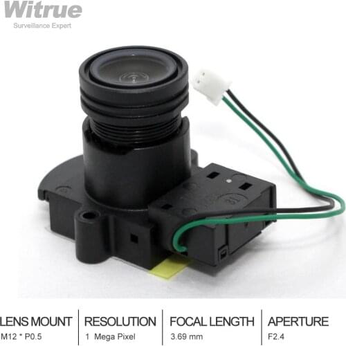 Witrue HD Lens 3.69mm 720P 1 Megapixel M12 * P0.5 Mount F2.4 CCTV LENS with IR Cut Filter for Security Camera