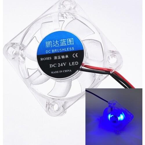 DC 4010 40x40x10mm Blue LED light Cooling Fan DC 5v 12v 24v PC 3D Printer Cooling fan 2pin
