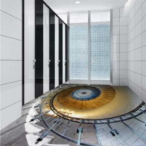 Beibehang Custom 3d floor swivel stairs living room bathroom 3d floor tiles wallpaper decorative painting
