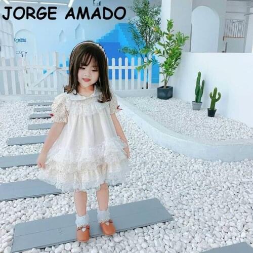 Baby Girl Party Dresses 2020 New Spain Style Fluffy Tulle Princess Dresses for Wedding Show Baby Clothes E5631