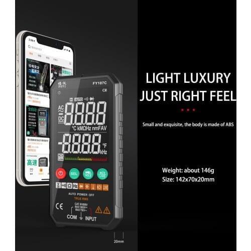 Professional Multimeter Digital Tester Multimeters Ture RMS AC DC Transistor Tester Capacitor Temperature Voltmeter Smart Meter