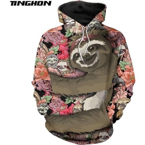 Cool Sloth Animal 3D Printed Mens Hoodie Harajuku Fashion Sweatshirt Unisex Casual Jacket Pullover sudadera hombre XS-7XL