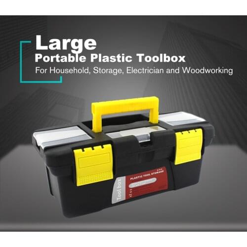 S/M/L Portable Hardware Toolbox Household Size Multifunction Maintenance Toolbox Car Storage Box Anti-fall Impact Resistant Box