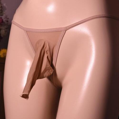 Sexy Men See Through Oil shiny Glossy Penis Sheath Briefs Underwear T-back Gay Pouch Thong G-strings Erotic Panties