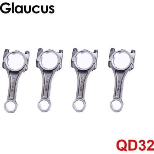 4pcs QD32 engine connecting rod for Nissan Navara (D22) / Urvan / Frontier 3.2D 3.2TD 3.2L 3153cc 1995-01 12100-1W402 121001W402