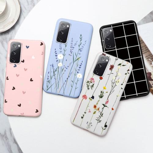 For Samsung S20 FE Case Silicone Flowers Protective Bumper For Samsung Galaxy S20FE S 20 FE 6.5'' Phone Cases Dragon Back Cover